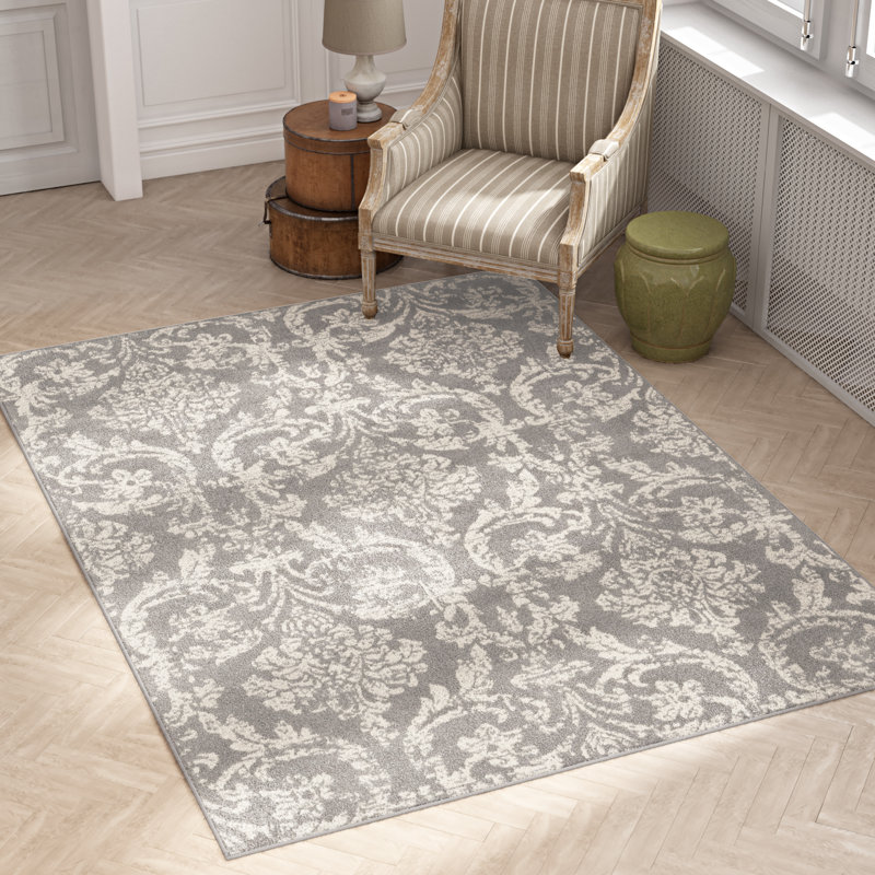 Charlton Home® Yurig Abstract Gray/Ivory Area Rug & Reviews Wayfair